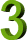 Image gif de chiffre 3 en vert