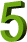 Image gif de chiffre 5 en vert