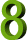 Image gif de chiffre 8 en vert