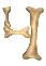 Image gif de le chiffre 4 avec des os