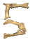 Image gif de le chiffre 5 avec des os
