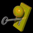 Image gif de clef dans une serrure