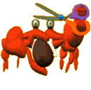 Image gif de crabe avec des ciseaux