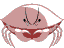 Image gif de crabe rose