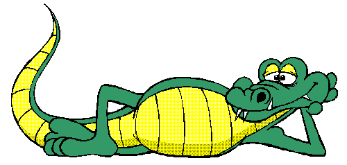 Image gif de crocodile qui se repose allonge