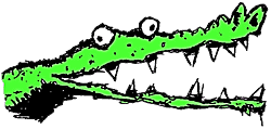 Image gif de tete de crocodile