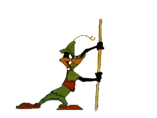 Image gif de Daffy Duck deguise en robin des bois