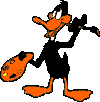 Image gif de Daffy Duck est un peintre