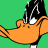 Image gif de tete de Daffy Duck sur fond vert