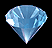 Image gif de diamant bleu qui tourne