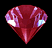 Image gif de diamant bordeau qui tourne