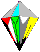 Image gif de diamant multicolore