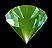 Image gif de diamant vert qui tourne