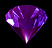 Image gif de diamant violet qui tourne
