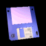 Image gif de disquette bleue 3D