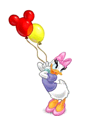 Image gif de daisy avec un ballon mickey