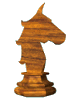 Image gif de cavalier en bois 3D