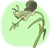 Image gif de escargot qui se balance sur une tige