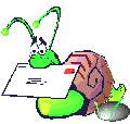 Image gif de l escargot apporte une lettre
