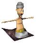 Image gif de fakir sur son tapis volant