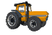 Image gif de tracteur orange