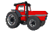 Image gif de tracteur rouge