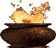 Image gif de feu dans un pot