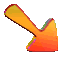 Image gif de fleche orange rouge rose vers le bas