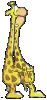 Image gif de girafe avec des petits coeurs