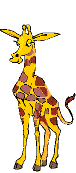 Image gif de girafe qui agrandit son cou