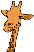 Image gif de tete de girafe jaune