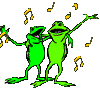 Image gif de deux grenouilles qui chantent