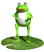 Image gif de grenouille en 3D