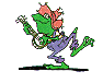 Image gif de grenouille musicien