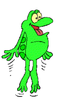 Image gif de grenouille verte fluo
