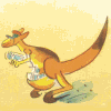 Image gif de kangourou qui saute