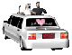 Image gif de les maries dans une limousine
