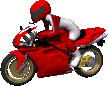 Image gif de moto rouge