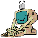 Image gif de ordinateur qui tape sur son clavier