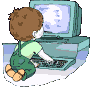Image gif de un enfant devant un ordinateur