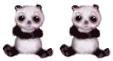 Image gif de deux pandas et des coeurs