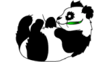 Image gif de panda allonge sur le dos