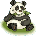 Image gif de panda qui mange des feuilles