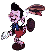Image gif de Pinocchio joue avec son chapeau