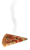 Image gif de une part de pizza encore chaude