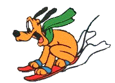 Image gif de pluto fait du ski