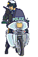 Image gif de policier a moto