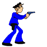 Image gif de policier qui tire un coup de feu
