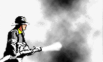 Image gif de pompier fumee