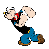 Image gif de Popeye qui marche